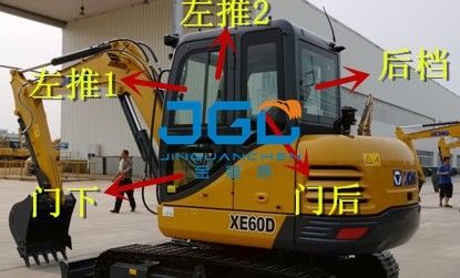 Piezas de recambio izquierdas y derechas del parabrisas de Front And Rear Doors And Windows del excavador de XE60D