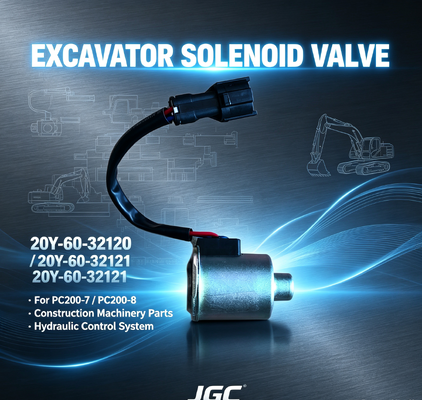 20Y-60-32120 20Y-60-32121 Piezas de Maquinaria de Construcción Válvula Solenoide Excavadora PC200-7-8