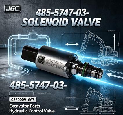 485-5747-03- 03200091667 VÁLVULA SOLENOIDE Piezas de excavadora de buena calidad