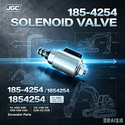 1854254 Venta en caliente Válvula solenoide para piezas de repuesto de excavadoras 420D 420E 424D 430D 430E 432D 216 216B 226 226B 232 232B