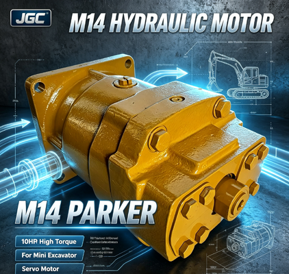 Motor servo Parker M14 de 10hp, motor hidráulico de alto par para miniexcavadora