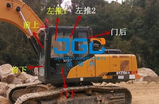 Excavadora 135C-8 135C-9 215C-9 365H Engranaje delantero Downgear Puerta corrediza Brazo derecho Vidrio