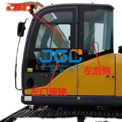 XE75DA 85C 80 Engranaje inferior delantero Vidrio Excavadora Amortiguador delantero Vidrio Lado trasero Vidrio curvado