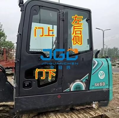 SK60-10 Excavadora Vidrio Amortiguador de viento delantero Puerta superior e inferior Ventana corrediza Deflector trasero Brazo derecho Vidrio templado