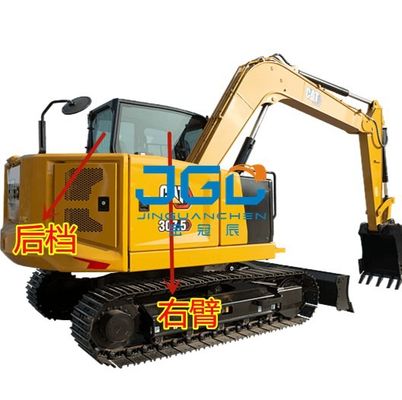 307.5 Puertas delanteras y traseras de vidrio para excavadoras izquierda y derecha y parabrisas de Windows