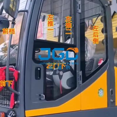 Vidrio de excavadora C75W Cabina Engranaje delantero Vidrio Puerta y ventana de automóvil Parte posterior Vidrio templado para todo el vehículo