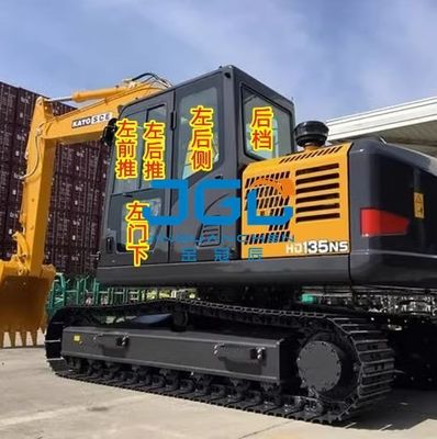 100NS 135NS Excavadora Vidrio Amortiguador delantero Parte trasera Amortiguador trasero Brazo derecho Vidrio