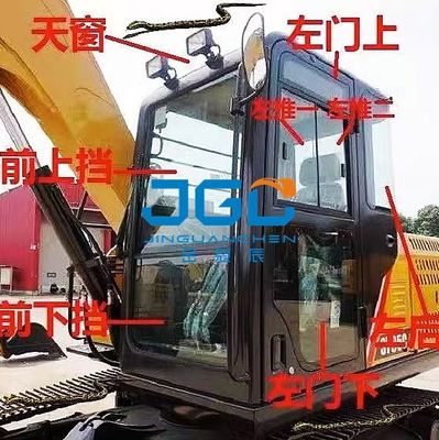 SY75C Parabrisas delantero Excavadora Ventana de empuje y tracción Bloque trasero izquierdo y derecho superior e inferior Vidrio templado