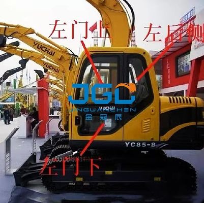 YC85-6 135-6 85-8 135-8 85-7 Tope delantero del excavador Vidrio trasero izquierdo y derecho