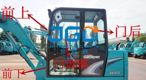 Del excavador SK60-8 de Front Gear Rear Door And de la ventana parabrisas del brazo superior y más bajo a la izquierda e a la derecha