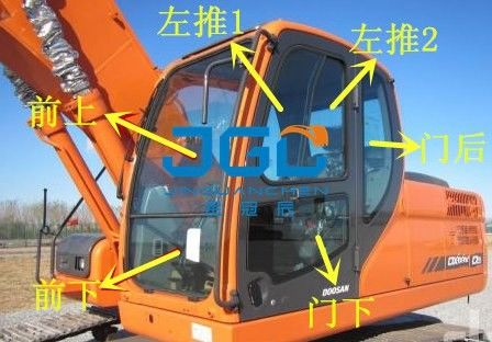 El excavador Front Rear Door Skylight Upper de DX150-9C 150LC y un parabrisas más bajo laminaron el vidrio
