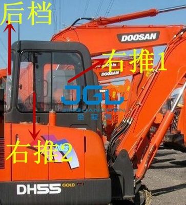 Top de Glass Doors And Windows del excavador de DH55GOLD y Front And Rear Windshields izquierdo y derecho inferior
