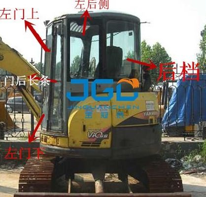 YM55 excavador Front And Rear Windshield, puertas izquierdas y derechas y Windows