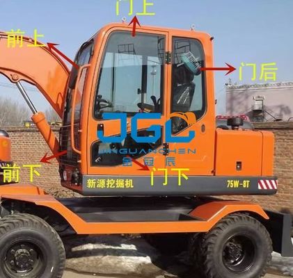 XY75W-8 65W-8 Excavadora Puertas de vidrio y ventanas izquierda y derecha delantera y trasera parabrisas