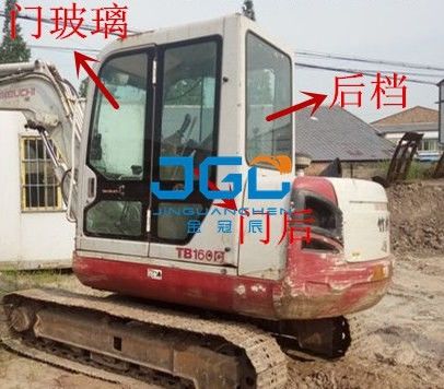 TB160C 170 175 Excavadora delantera y trasera parabrisas, puertas izquierda y derecha, ventana superior e inferior