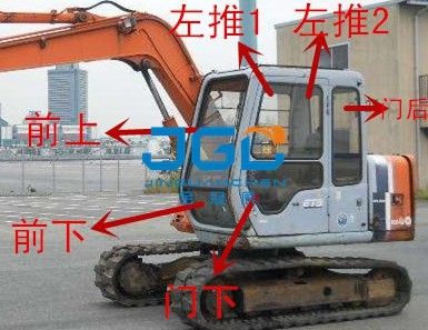 EX60-2 120 300 200-3 Excavadora con vidrio completo delantero y trasero