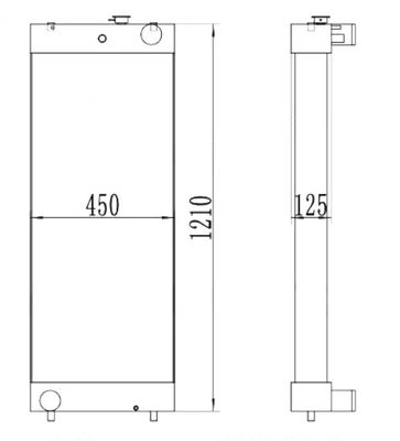 PC300-8 207-03-75121 Radiador para excavadoras de fábrica Venta directa Alta precisión