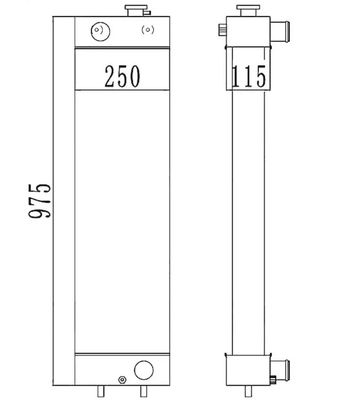 OEM 22B-03-12110 Calidad PC128 PC138US-2 Radiador de excavadora
