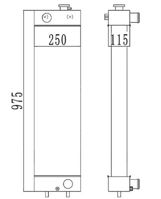 22B-03-13110 PC128-8 PC128-6 PC128US-2 PC138US-2 Radiador para excavadoras