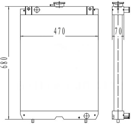 Radiador SK50 de alta calidad para excavadoras Material de aluminio de alta calidad