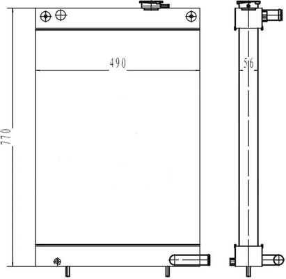 440211-00175 DH80-7 Nuevo modelo DX80 Radiador de excavadora de alta calidad