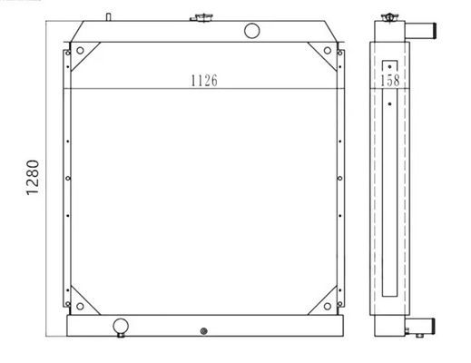 DH500-7D Radiador de excavadora 202-00077E 13F51000 202-00077C con aluminio