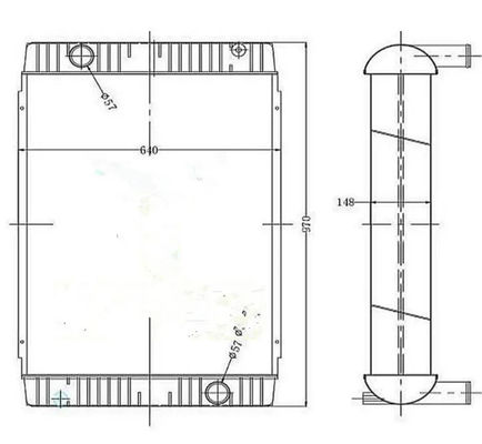Radiador de alta calidad 11110705 EC240B EC290B para excavadoras