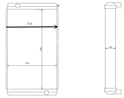 Radiador de aluminio para excavadora L180F L50E L220E 11110637 11110685
