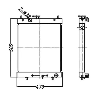 Fuente de fábrica del tanque de agua de la excavadora EX75U