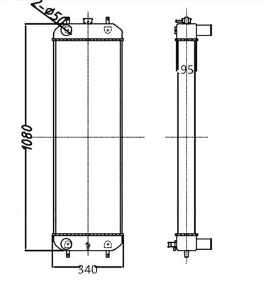 Radiador de aluminio ZAX200-3/ZAX210-3 Radiador de excavadora 4625641/4693832