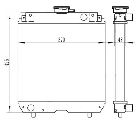 Tanque de agua de aluminio KX15 Radiador para excavadora de alta calidad