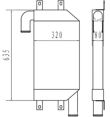 210-8124 E320CX E320C Refrigerador de carga de aire para excavadora