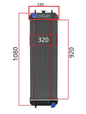 ZAX200-3 ZAX200-3F ZAX210-3 ZAX210H-3 ZAX210H-3F Radiador para excavadoras 4650352