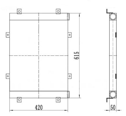 PC60-7 PC70-7 PC56-7 BR100 4D95 Refrigerador de aceite de motor 201-03-72123 para excavadora