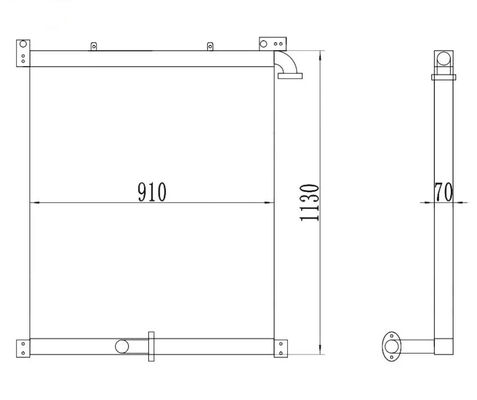PC400-6 PC400LC-6 PC450-6 PC450LC-6 Refrigerador de aceite para excavadoras