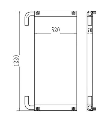 ZAX360H-3 Refrigerador de aceite de excavadora 4648857 con materiales de aluminio