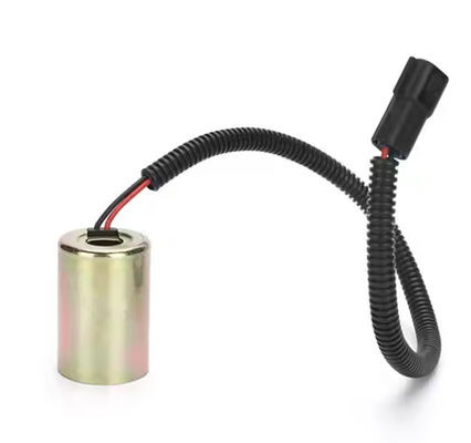 DH60-5 DH60-7 Excavadora bobina de válvula de solenoide 12V 52.6mm 14mm válvula