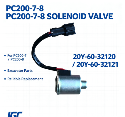 20Y-60-32120 20Y-60-32121 Piezas de Maquinaria de Construcción Válvula Solenoide Excavadora PC200-7-8
