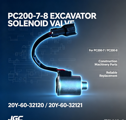 20Y-60-32120 20Y-60-32121 Piezas de Maquinaria de Construcción Válvula Solenoide Excavadora PC200-7-8