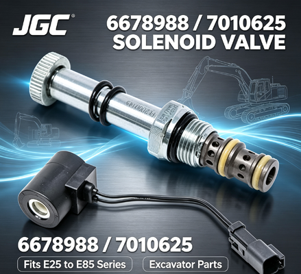 Válvula Solenoide 6678988 7010625 para Excavadoras E25 E26 E27 E27Z E32 E32i E34 E35 E35i E35Z E37 E42 E45 E50 E55 E85