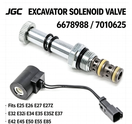 Válvula Solenoide 6678988 7010625 para Excavadoras E25 E26 E27 E27Z E32 E32i E34 E35 E35i E35Z E37 E42 E45 E50 E55 E85
