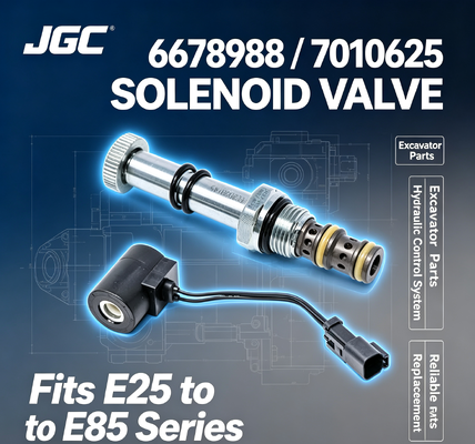 Válvula Solenoide 6678988 7010625 para Excavadoras E25 E26 E27 E27Z E32 E32i E34 E35 E35i E35Z E37 E42 E45 E50 E55 E85