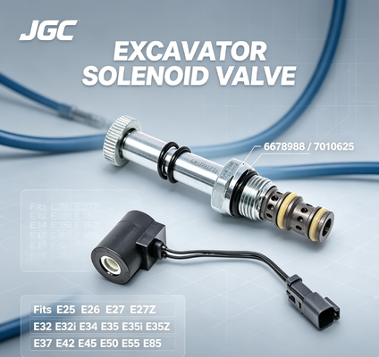 Válvula Solenoide 6678988 7010625 para Excavadoras E25 E26 E27 E27Z E32 E32i E34 E35 E35i E35Z E37 E42 E45 E50 E55 E85