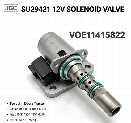 Válvula Solenoide 12V SU29421 VOE11415822 para Tractor 6100D 1204 1354 6090 6115D 6120R 7530E Pieza de Maquinaria Agrícola