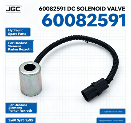 60082591 Partes de repuesto hidráulicas válvula de solenoide de corriente continua para danfoss parker Rexroth Sy60 Sy75 Sy95