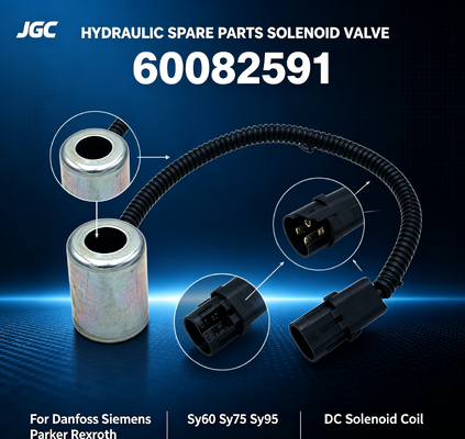 60082591 Partes de repuesto hidráulicas válvula de solenoide de corriente continua para danfoss parker Rexroth Sy60 Sy75 Sy95