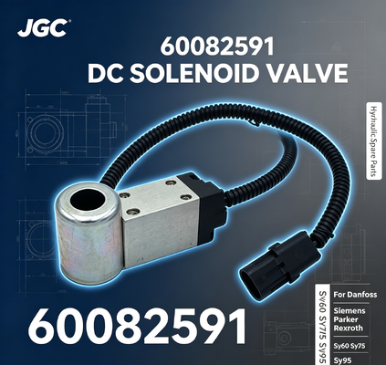 60082591 Partes de repuesto hidráulicas válvula de solenoide de corriente continua para danfoss parker Rexroth Sy60 Sy75 Sy95