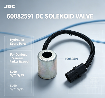 60082591 Partes de repuesto hidráulicas válvula de solenoide de corriente continua para danfoss parker Rexroth Sy60 Sy75 Sy95