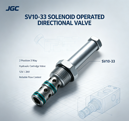 SV10-33 Válvula de dirección accionada por un solenoide 2 posición 3 vía válvula de cartucho de solenoide hidráulico 12V 24V