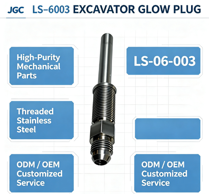 LS-06-003 Partes mecánicas de alta pureza personalizadas Partes de excavadoras enhebrado de acero inoxidable enchufe de luz modelo marca ODM / OEM